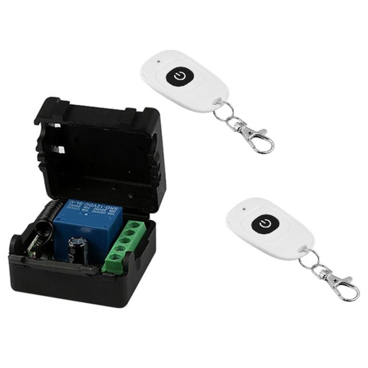 DC 12V Single Channel Relay+ 2 Remote Control Transmitter DIY Kit ...