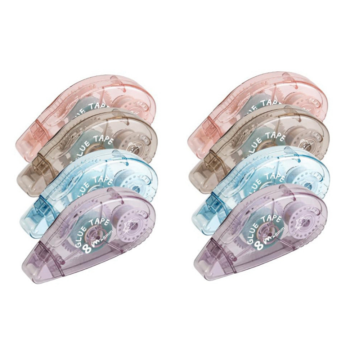 Double Sided Tape Roller - 8 Pack Adhesive Scrapbook Glue Tape Runner Roller (8mm X 210Ft) Easy Install Easy to Use