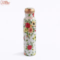 Axia Krafts Pure Copper Bottle 1 Liter White Flower Tama Bottle. 