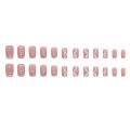 24Pcs Pink  White Stripes Beautiful New Fake Nails with Glue DIY Art Design False Nails Wearable Nails Stylish Pattern Artificial Nails. 