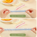 100pcs Elastic Food Lids Colorful Disposable Food Cover Food Grade Plastic Elastic Mouth Cling Cover Disposable Fresh-Keeping Plastic Bags. 