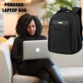 Ponasoo Laptop Bag Backpack For Office School College Travel Use With Raincover. 
