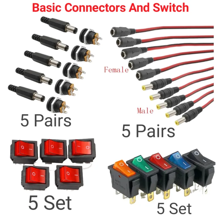 Connector Types Arduino Basic Arduino Project Related Switch And Connectors | Daraz.com.np