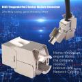 NEW 【7efc9af3】RJ45 Trapezoid Cat6 Cat7 Shielded FTP Module 10G Network Keystone Jack Connector Alloy Socket Module. 