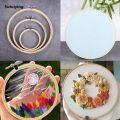Sutuiying 1PC 8-23cm Round Embroidery Hoops Frame Wooden Bamboo Hand Embroidery Portable Rack Ring For DIY Cross Stitch Needle Craft Tool. 