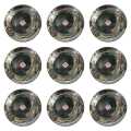 9 Piece Silver  Stainless Steel Plate 11 Inch. 