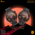 Alewa Moon Amoled Round Metallic Smart Watch | 5.3 BT Call | 3ATM Waterproof | Dustproof | 290mah Battery | DaFit App (Rose Gold/Black/Starry Silver). 