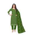 Kurta Suruwal With Shawl Set For Women Printed (Unstitched). 