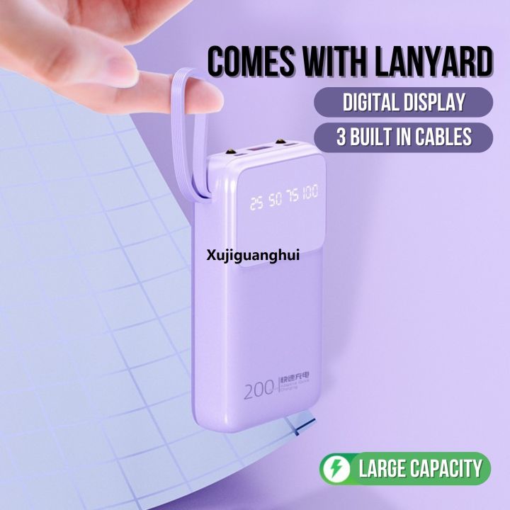 Xujiguanghui%20Q130%2010000mAh%20Mini%20Powerbank%20with%20Built-in%204%20Cables%20Power%20Display%20%7C%20Compact%20Design%20with%20LanySpecial%20ard%20%7C%20Stylish%20Portable%20Powerbank%20by%20Qtech%20%7C%20Fast%20Charging%20for%20Android,%20iPhone%20Other%20Devices%20-%20Image%204