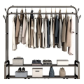 Coat Rack And Clothes Hanger Stand With Side Hooks And Bottom Shelves Heavy Duty Full Body Iron Coat Rack Clothes Hangers |. 