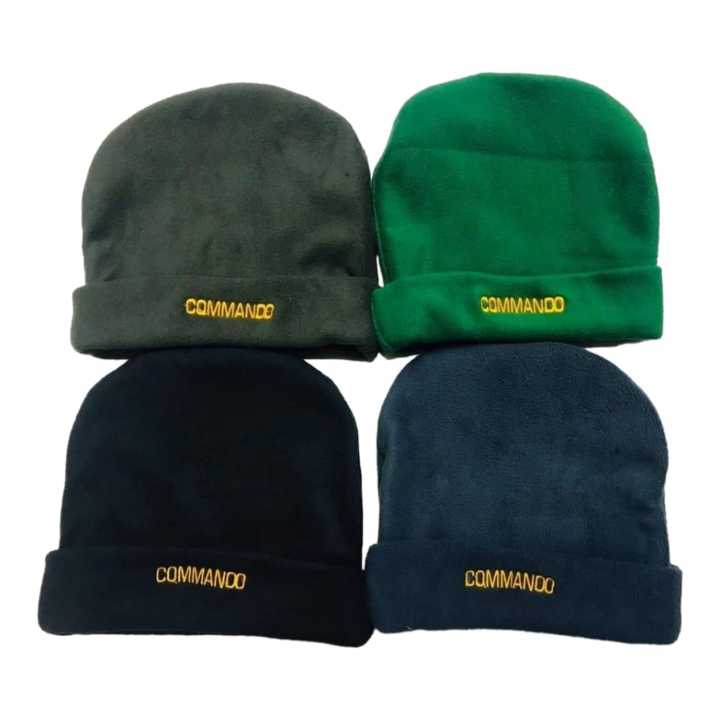 Winter Commando Cap For Men | Solid Cotton Thermal Winter Cap For Men | Plain Winter Warm Cap For Men