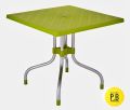 Supreme Olive Square Foldable Table With Sturdy Aluminum Legs. 