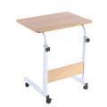 Height Adjustable Wooden Laptop Table With Wheels- 60cm X 40cm (Black/Lightwood Color) - Laptop Tables |. 