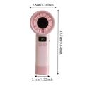 Compact 199 Wind Speeds Portable Hand Fan Rechargeable LED Digital Display Electric Eyelash Fan Adjustable Quiet Operation Mini Bladeless Personal Fan Travel. 