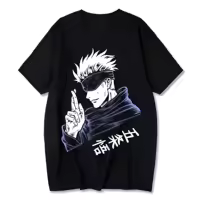 Gojo Satoru Jujutsu Anime Printed T-Shirt For Unisex