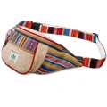 AIOG - Hemp Festival Waistpack Boho Hippie Waist Bag Hip Bum Running Belt Fanny Pack (Multi Color Stripe). 