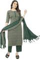 Women Cotton Blend Kurti Pant Dupatta Set Traditional Ethnic wear for Occasion Casual Festive Party Wedding. 