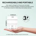 Electric Mini Garlic Chopper Portable Food Chopper,Wireles Small Blender for Pepper Chili Vegetable Nut Meat 100ML,White. 