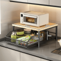 Multi-Functional With Drawers Microwave Stand Space Saving Countertop Storage Multi-Appliance Rack Kitchen Organizer Rice Cooker. 