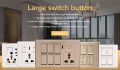 Gold Color Double power socket. 
