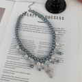 【Innovative designs】Sweet Cool Elegant Multi-layer Pearl Industry Cross Women's Light Niche Collarbone Chain Choker Necklace Necklace. 