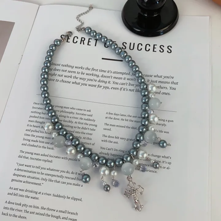 %E3%80%90Innovative%20designs%E3%80%91Sweet%20Cool%20Elegant%20Multi-layer%20Pearl%20Industry%20Cross%20Women's%20Light%20Niche%20Collarbone%20Chain%20Choker%20Necklace%20Necklace%20-%20Image%203