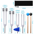 20 Pack Tuning Fork Set(128 Hz,256 Hz,512 Hz,528 Hz)with Tuning Fork Hammer for Sound Sound Vibration Tools. 