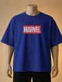 Marvel Classic Box Logo Printed T-Shirt (Maroon, White, Cream, Black, Brown, Blue). 