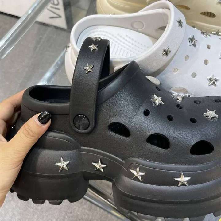 Women%20Summer%20High%2010cm%20Heels%20Chunky%20Clogs%20with%20Star%20Charms%20Garden%20Shoes%20Waterproof%20Beach%20Pool%20Sandals%20Mules%20Slippers%20-%20Image%203