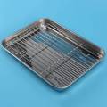 9 Inch Toaster Oven Tray and Rack Set, Small Stainless Steel Baking Pan with Cooling Rack,Dishwasher Safe Baking Sheet. 