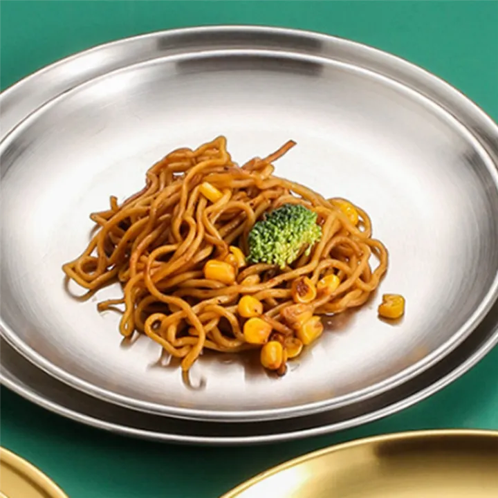 Stainless%20Steel%20Bone%20Spitting%20Dish%20Silver%20Shallow%20Tray%20Metal%20Dining%20Disc%20Round%20Plate%20Dessert%20Tableware%20-%20Image%202