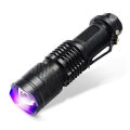 Mini UV Flashlight LED Ultraviolet Torch Light UV Lamp Zoomable 3 Modes Outdoor. 