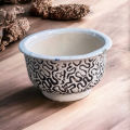 Bowl Ceramic Pot with Drainage Hole / 5 Inches Diameter / Table Top Planter. 