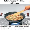Hawkins Futura 2.5 Litre Deep Fry Pan, Non Stick Kadai with Stainless Steel Lid, Flat Bottom Induction Kadhai, Black (IND25S). 