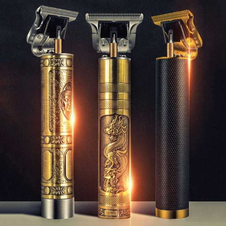 Vintage T9 Trimmer Professional Hair Clipper Electric Hair Trimmer Cordless Shaver Trimmer 0mm Men Barber Hair Cutting Machine