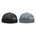 Trendygirl Adjustable Mesh Hat 1 or 2 Pcs Men’s Breathable Mesh Cap Adjustable Brimless Hat Lightweight Foldable Hip-hop Style Outdoor Summer. 