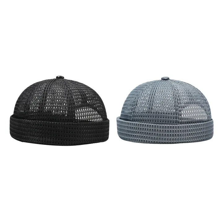 Trendygirl%20Adjustable%20Mesh%20Hat%201%20or%202%20Pcs%20Men%E2%80%99s%20Breathable%20Mesh%20Cap%20Adjustable%20Brimless%20Hat%20Lightweight%20Foldable%20Hip-hop%20Style%20Outdoor%20Summer%20-%20Image%202