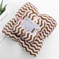 Bath And Face Towel/Coral Fleece Wave Pattern Absorbent Face & Bath Towel Set. 