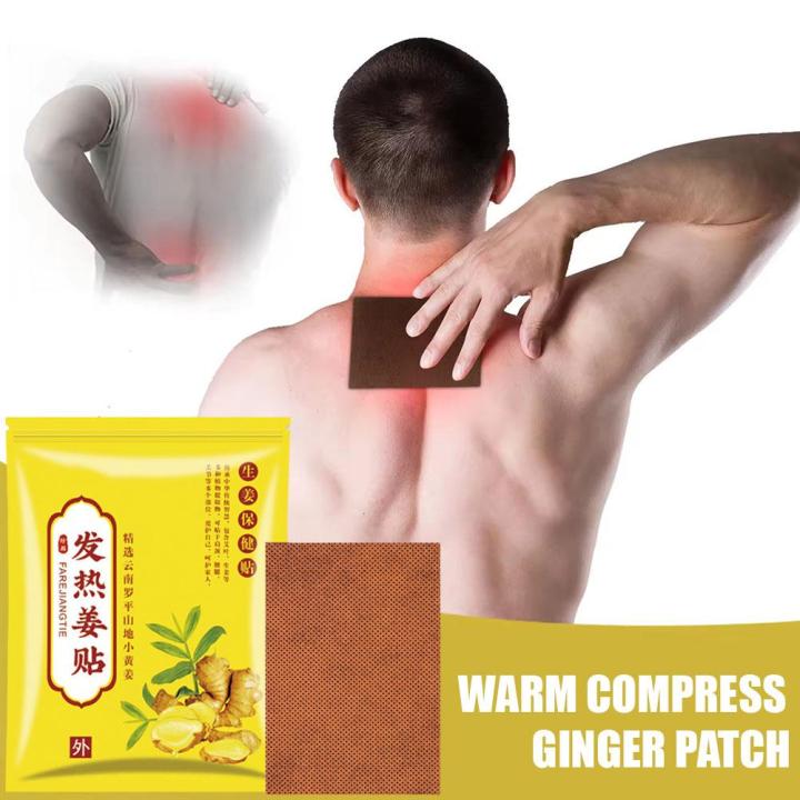 Ginger Compress Profesional 100pcs Ginger Patch Self-Heating Natural Plant Extracts ...