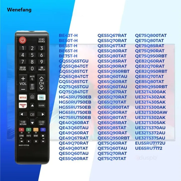 Wenefang%20New%20BN59-01315B%20For%20Samsung%20TV%20Remote%20Control%20NETFLIX%20Prime%20New%20style%20Video%20UE55RU7100UE43RU7105%20UE43RU7179%20UE50RU7179%20UE55RU7179%20-%20Image%204