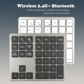 2.4G Wireless Bluetooth Number Pad 35 Keys Remote Connection Numpad Numeric Keypad for Laptop Window Digital Keyboard A. 