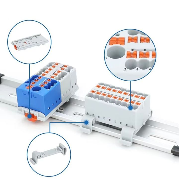 High%20Quality%20PTFIX%202.5mm%20Push-in%20Terminal%20Block%20Connector%202/3/4/5/6/7/8/9/10P%20Connection%20with%20Fixing%20Hole%20Wire%20Merging%20And%20Branching%20Device%20One%20In%20Multiple%20Out%20Distribution%20Block%20Mount%20On%20Din%20Rail%20-%20Image%206