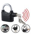 Universal Anti-Theft Padlock with 110dB Siren Alarm - Best-Selling Waterproof Lock for Bike, Motorcycle, Door - Black. 
