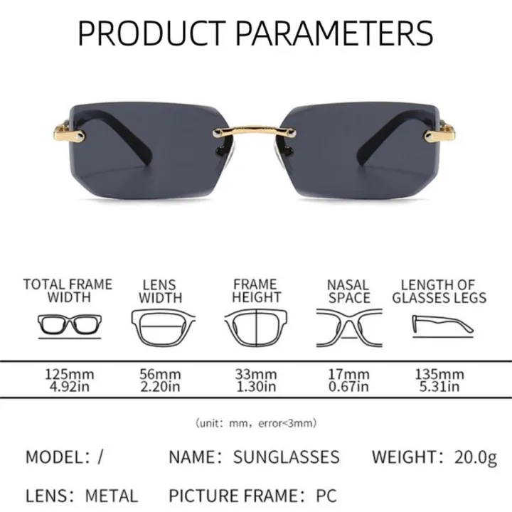 Sunglasses%20%20%20Eyewear%20Designer%20Shades%20Rimless%20Sunglasses%20Sun%20Glasses%20-%20Image%208