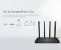 TP-Link Router AC1200 Archer C6 Wi-Fi Speed Up To 867 Mbps/5 GHz + 300 Mbps/2.4 GHz , 5 Gigabit Ports, 4 External Antennas , MU-MIMO, Dual Band. 