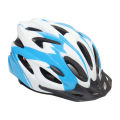 Blue/White Plastic Bicycle Helmet With Back Light. 