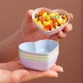 Nordic Style Heart Shape Seasoning Dish Cute Mini Wheat Straw Sushi Seasoning Dish Washable Unbreakable Salted Cabbage Dish Restaurant. 