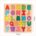 Toys World | Colorful 3D Wooden English Alphabets Capital Letter (A–Z) Blocks Board – Early Learning & Teaching Toy for Babies & Toddlers (Size: 20 x 20 cm). 