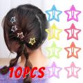 10pcs Cute Colorful Star Hair Clips For Girls Hairpins Hair Accessories. 