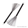 Retractable Jazz Drum Brushes Stick Steel Wire 32cm Cleaning Brushes Retractable Jazz Drum Brushes for Jazz Rock Music Lover. 